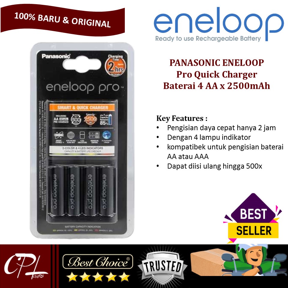 Jual Panasonic Eneloop Pro Smart And Quick Charger Aa 4pcs 2hr Shopee