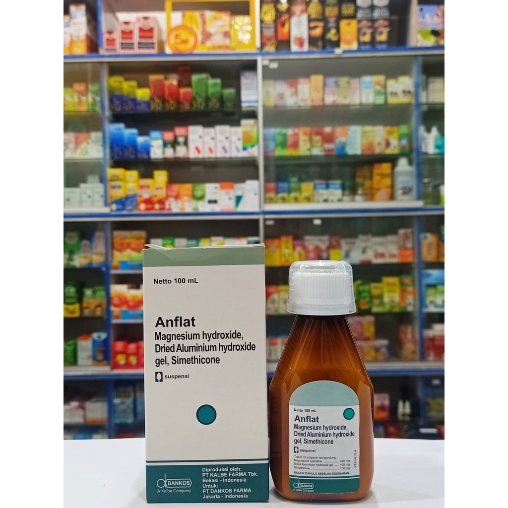 Anflat Sirup Suspensi 100Mg Obat Maag Tukak Lambung