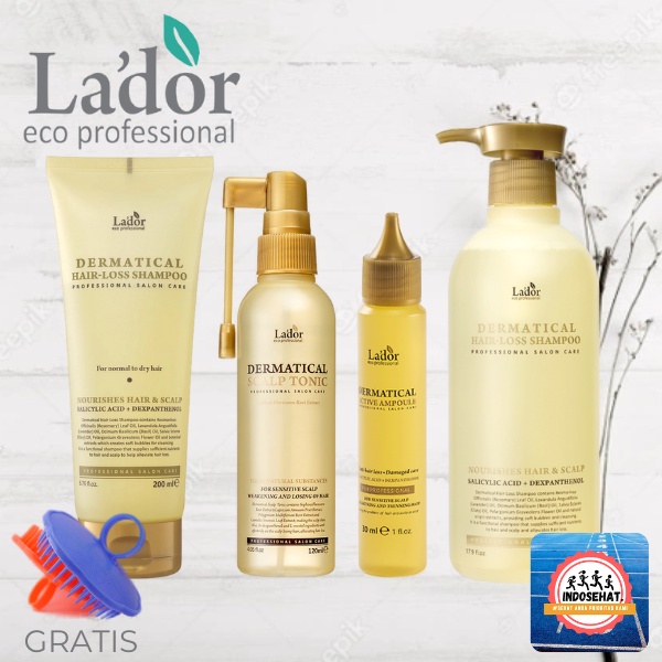 LADOR Dermatical Hair Loss Scalp Active Shampoo Tonic Ampoule - Perawatan Kulit Kepala Gatal Rambut Rontok