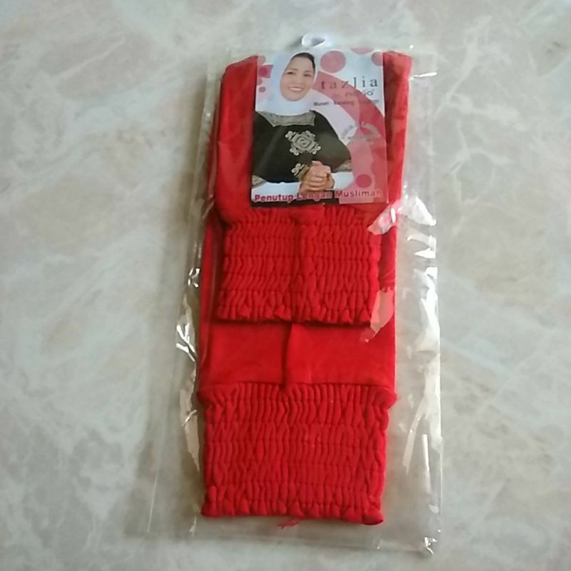 manset tangan kerut pendek /manset tangan original TAZLIA/manset SMOKE-Merah cabai