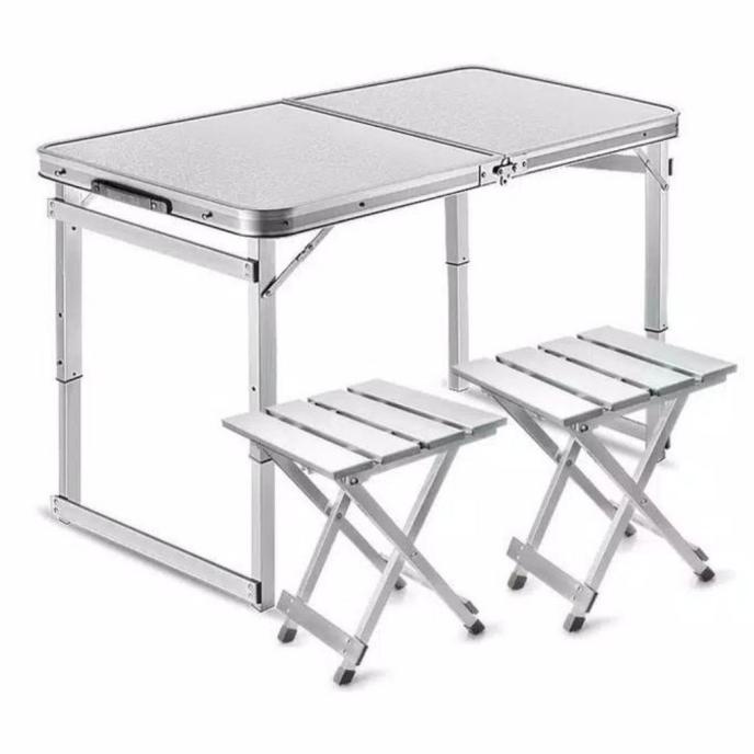 Promo Meja Koper Meja Lipat Serbaguna Meja Pameran + 2 Kursi silahkan order