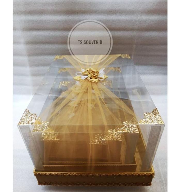 

Baru Kotak hantaran / kotak seserahan / box hantaran mika tile 1 set gold