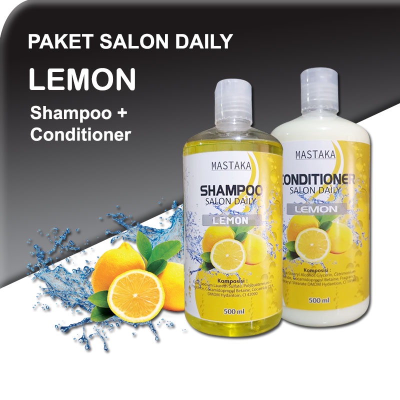 MASTAKA Shampoo &amp; Conditioner Salon Daily PAKET LEMON ANTI KETOMBE