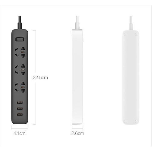 Stop Kontak Xiaomi Mi Smart Power Strip Colokan Adapter 3 USB Port