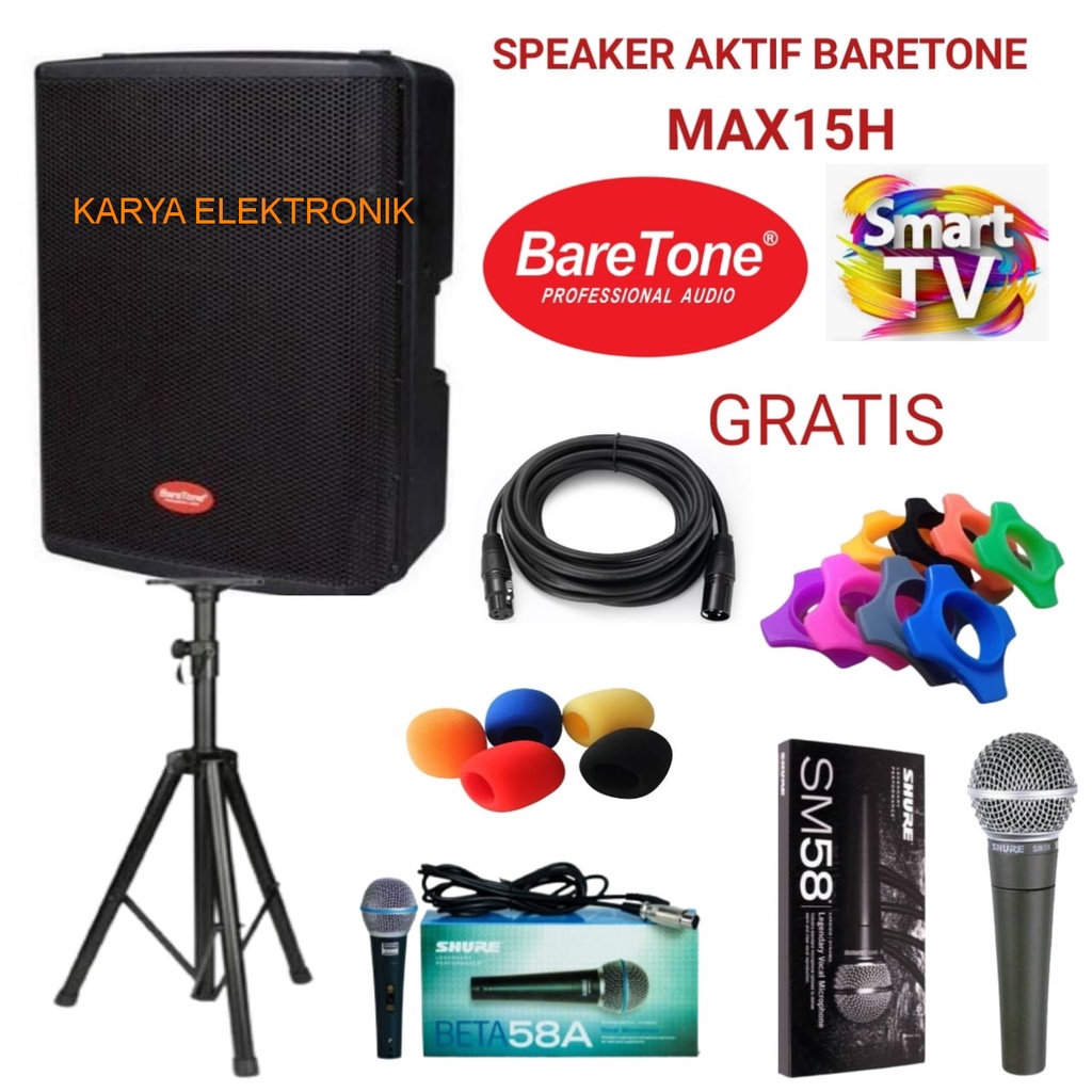 Speaker Aktif Baretone MAX15H 800watt max 15 h max15 h original baretone