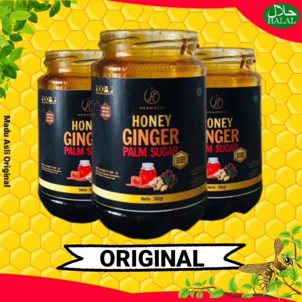 

Hermofit Honey Ginger Palm Sugar Madu Asli Dan Irisan Jahe Gula