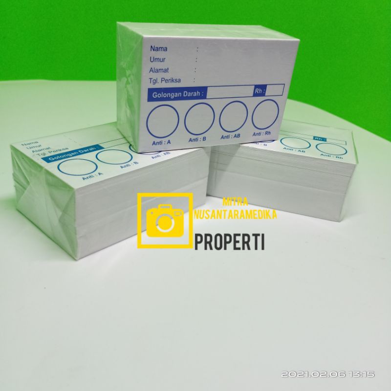 Kartu Golongan Darah isi 100 pcs -Kartu Goldar isi 100 lembar
