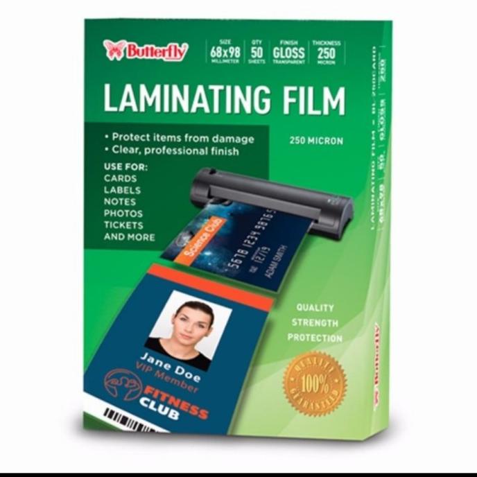 

Laminating film plastik laminating ktp 250 micron butterfly