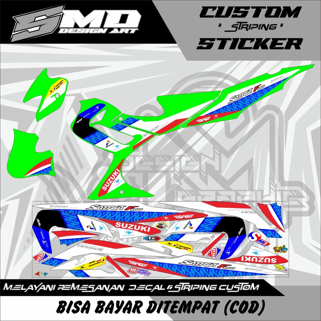 STRIPING VARIASI MOTOR SATRIA FU BARONG MANDALIKA