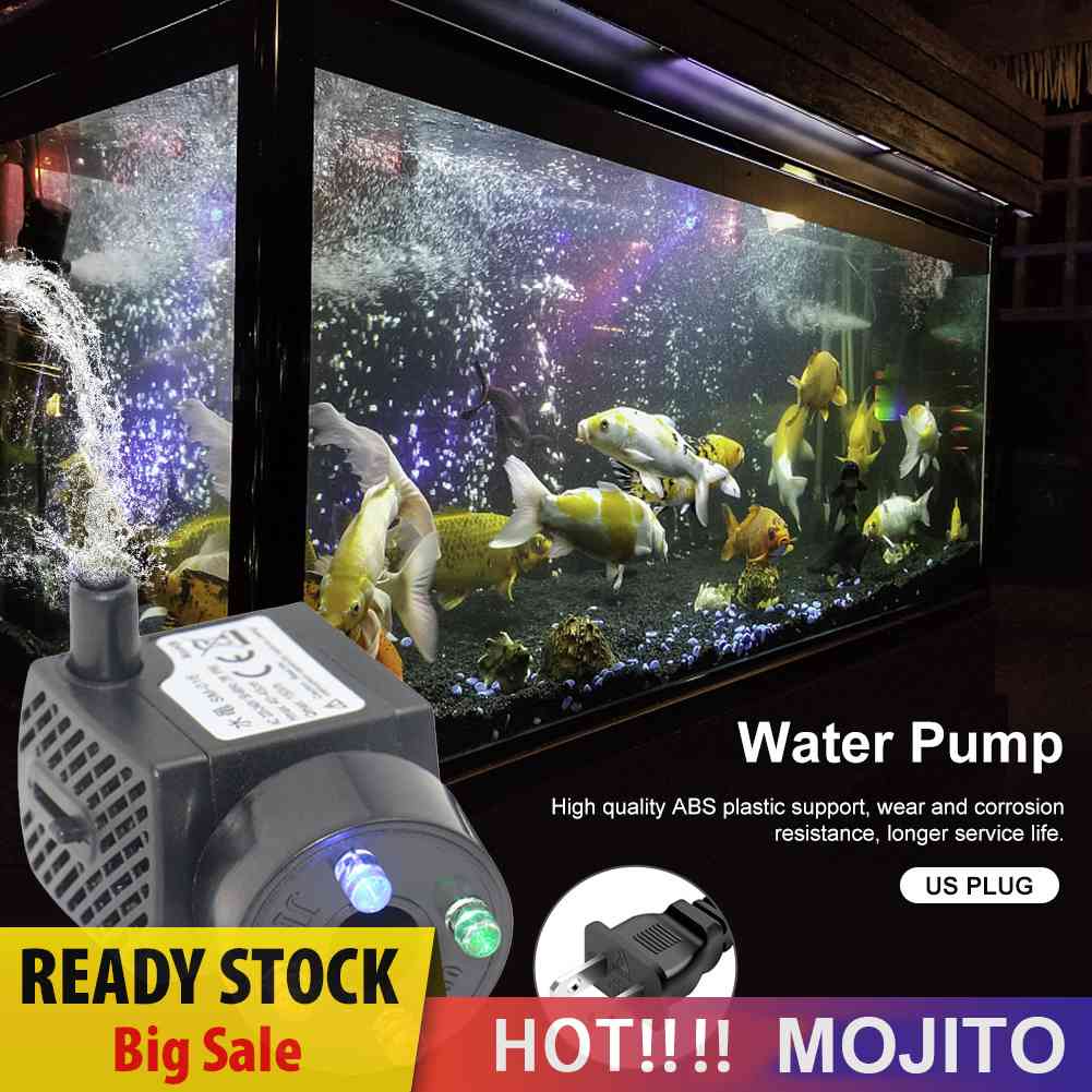 150L/H 2W 4 LED Colorful Lights Submersible Ultra-quiet Aquarium Water Pump