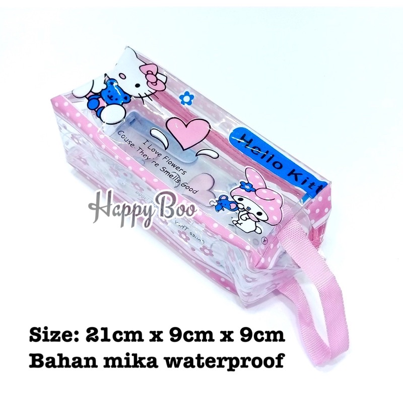 tas kosmetik mika tempat pensil hello kitty melody pouch make up waterproof tempat shampoo mika