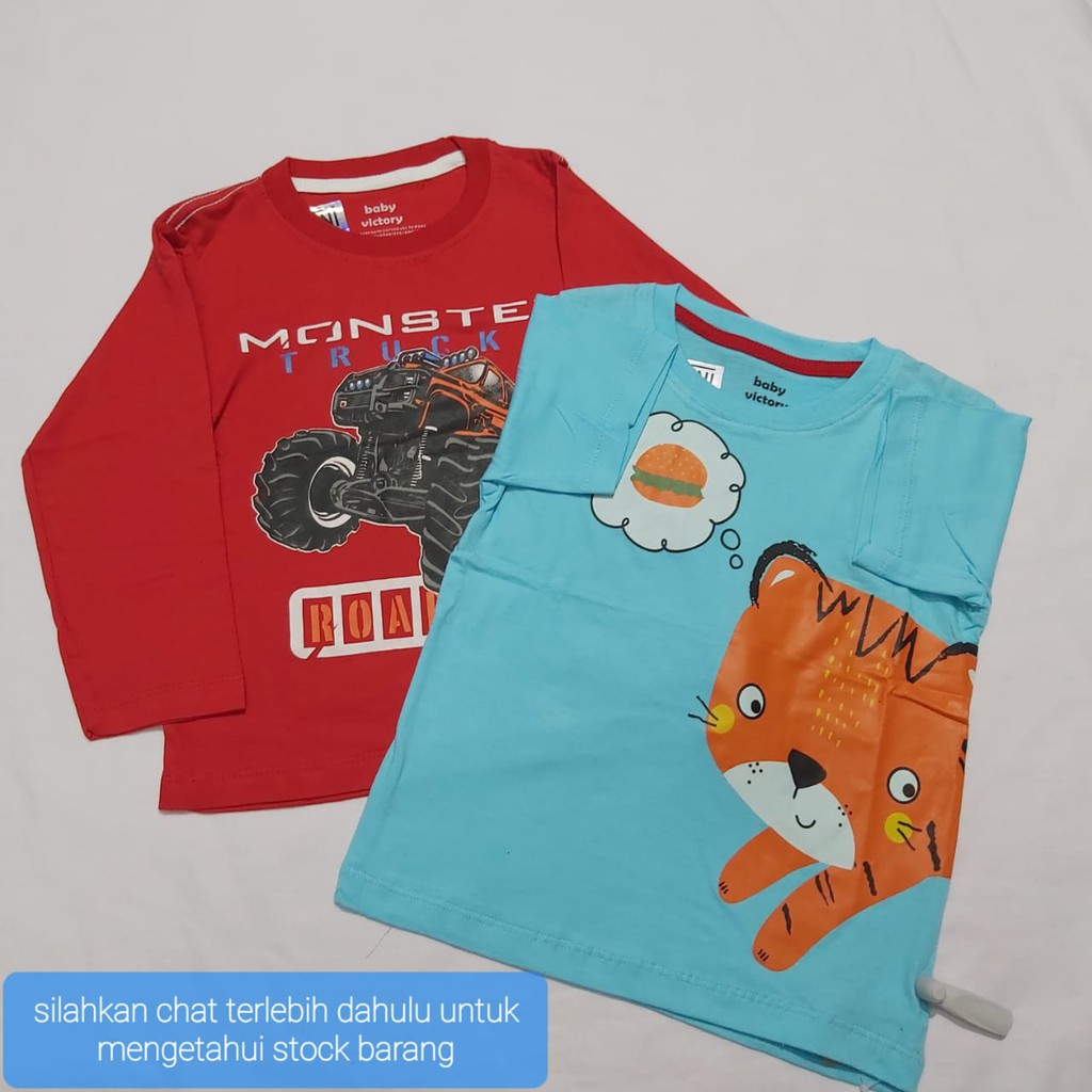 PAKAIAN ATASAN FASHION KAOS ANAK LAKI LAKI UNISEX LUCU MOTIF PANJANG