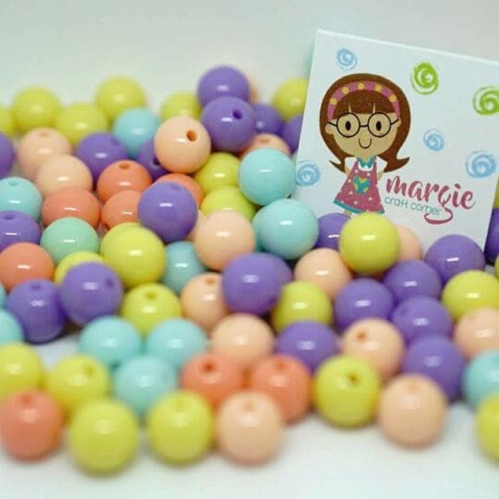 

Manik bola warna pastel 10 mm