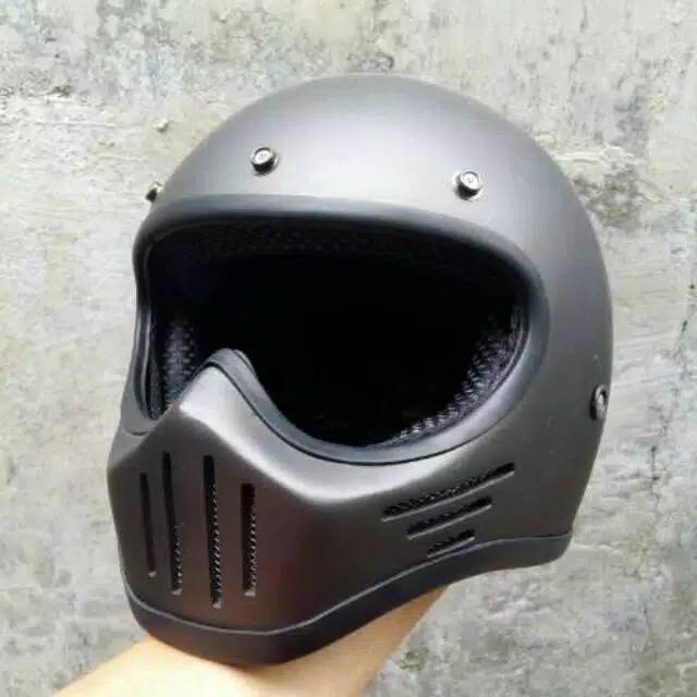 Helm Custom M30 Lil Skul Handmade Helm Cakil Helm M30cafe Caferacer Helm Bandit Ex Jpn Helm Moto