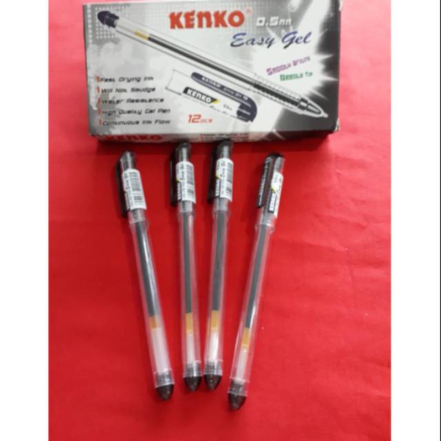 

Kenko Easy Gel Pulpen Tinta 0,5 mm warna Hitam