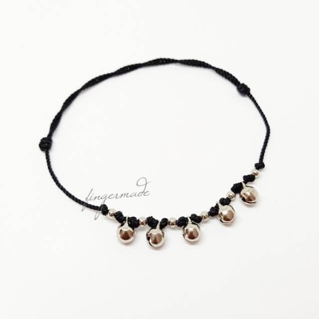 Fingermade Gelang Kaki Kerincing Tali Nylon