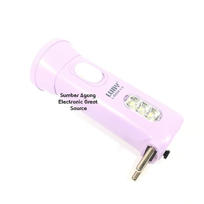 Senter Luby L8925A 8925 L2895 G19 LED Rechargeale Torch Cas 3W 3 watt