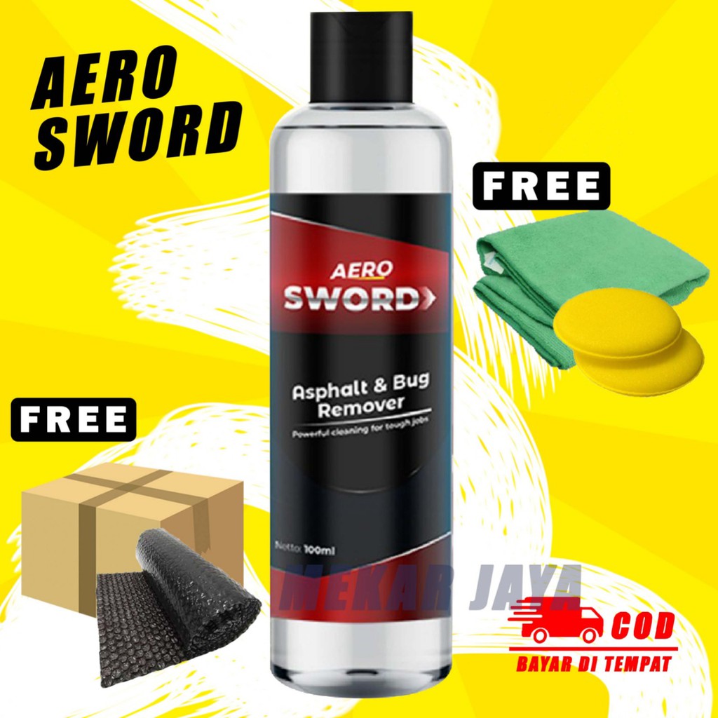 (BONUS LAP MICROFIBER) Aero Sword PENGHILANG BEKAS STIKER, ASPAL, GETAH POHON