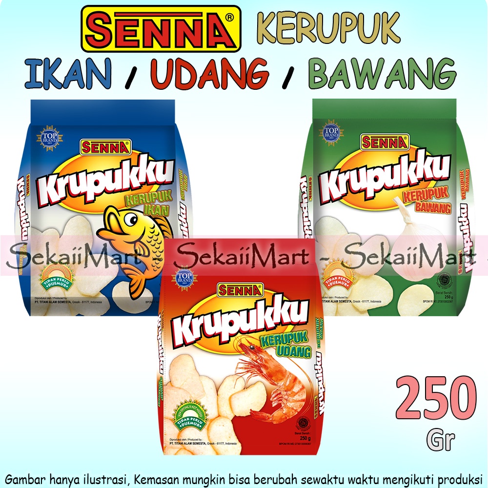 

SENNA KRUPUKKU Udang / Ikan / Bawang - SENA Kerupuk 250g