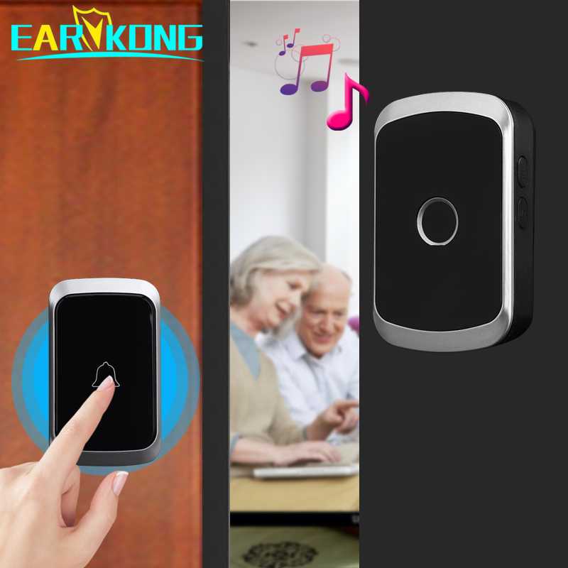 (100% BARANG ORI) EARKONG Bell Pintu Wireless Doorbell LED 36 Tunes 1 Receiver - A20