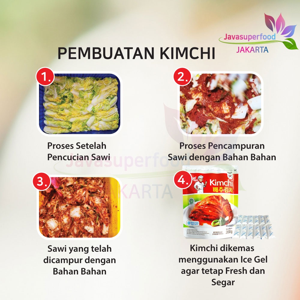 KIMCHI Sawi Fresh / Kimchi Halal / Kimchi Korea 200G - Makanan Korea