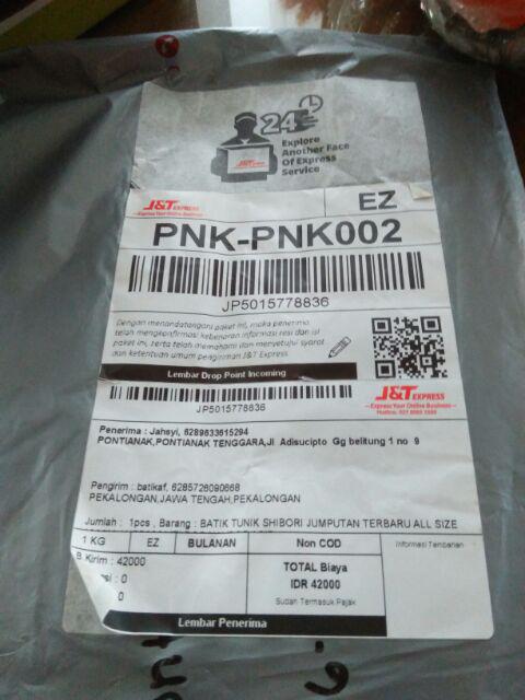 Batik Tunik Shibori Jumputan Terbaru All Size 106cm / Hrb026 Yelbor Navbor / Biru Putih / Original..