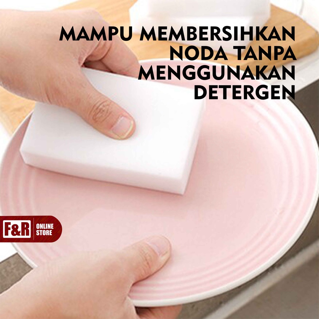 Spon Ajaib Busa Pembersih Serbaguna Spoon Spons Cuci Piring Nano Magic Sponge Rub Melamine Cleaner