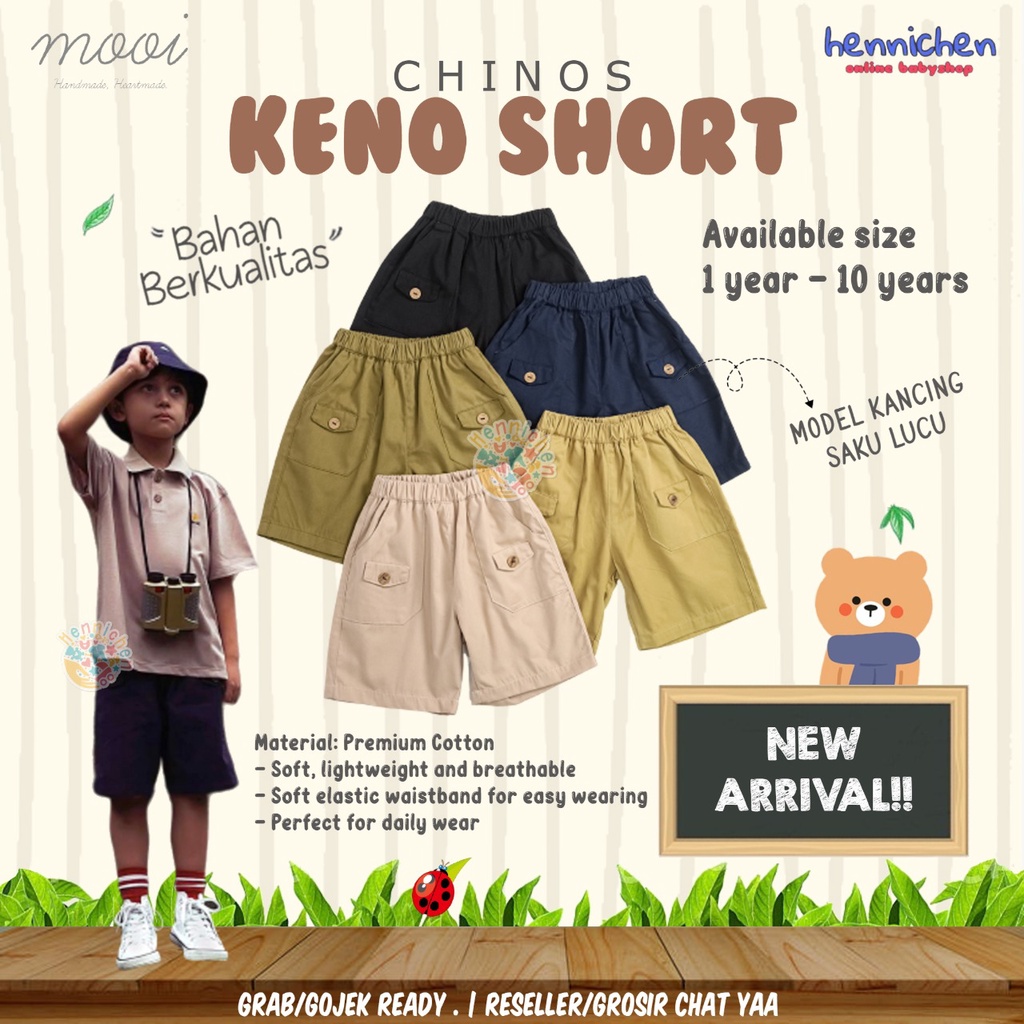 PROMO 7.7 PROMO BAJU LEBARAN MURAH MOOI KENO SHORT CHINOS CHINOS KENO CELANA PENDEK ANAK BAWAHAN ANAK FASHION CELANA ANAK 1 - 10 TAHUN