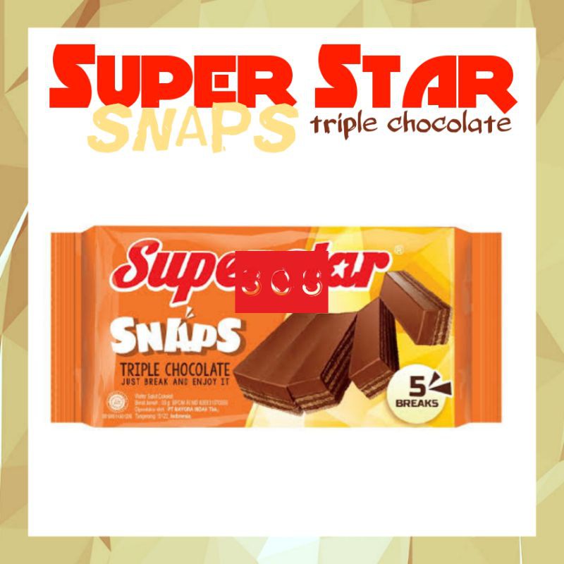 

《OS3》 Superstar Snaps triple chocolate 28 gram - super star