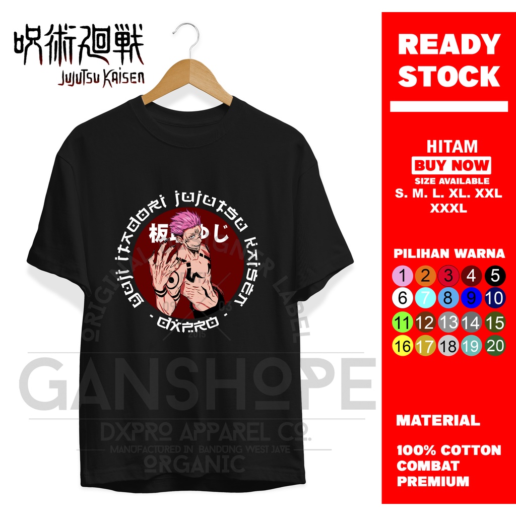 T-SHIRT KAOS ANIME GOJOUSATORU JUJUTSU KAISEN ITADORI YUUJI BAJU JEPANG ANIME MANGA