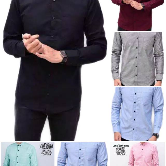 KEMEJA PRIA MENS POLOSAN LENGAN PANJANG COOLMAN PAKIAN PRIA CASUAL PAKAIAN DINAS PNS KERJA SIZE MLXL