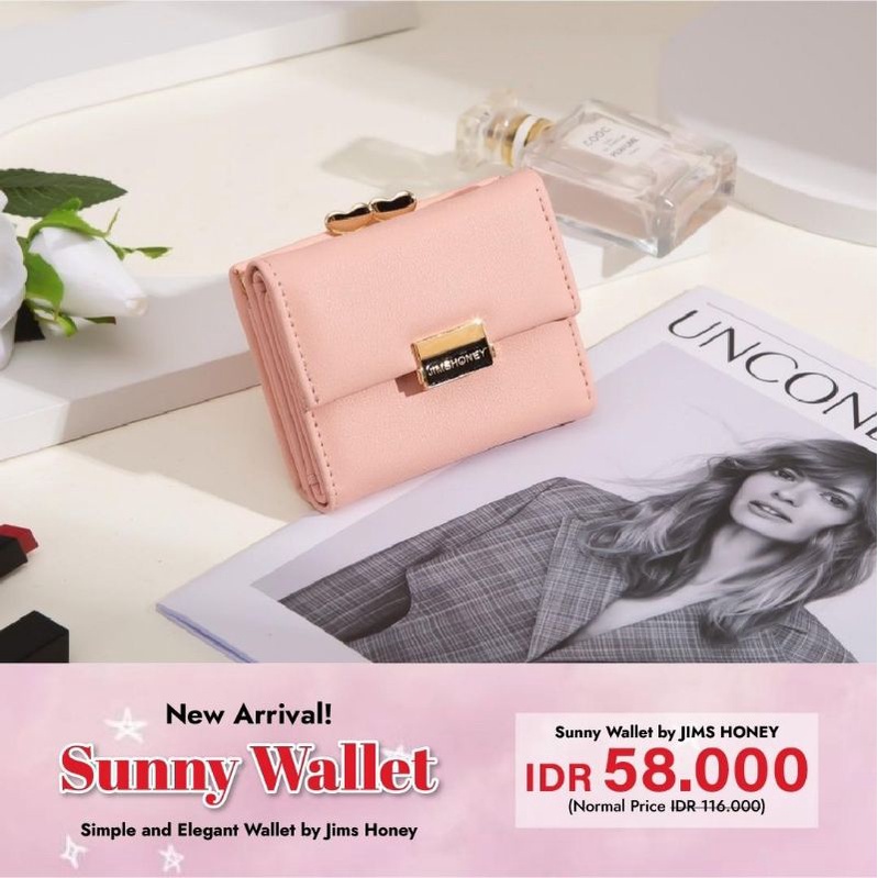 HARGA DISKON DOMPET LIPAT UNIK JIMS HONEY MURAH JH SUNNY WALLET KADO CEWEK LUCU