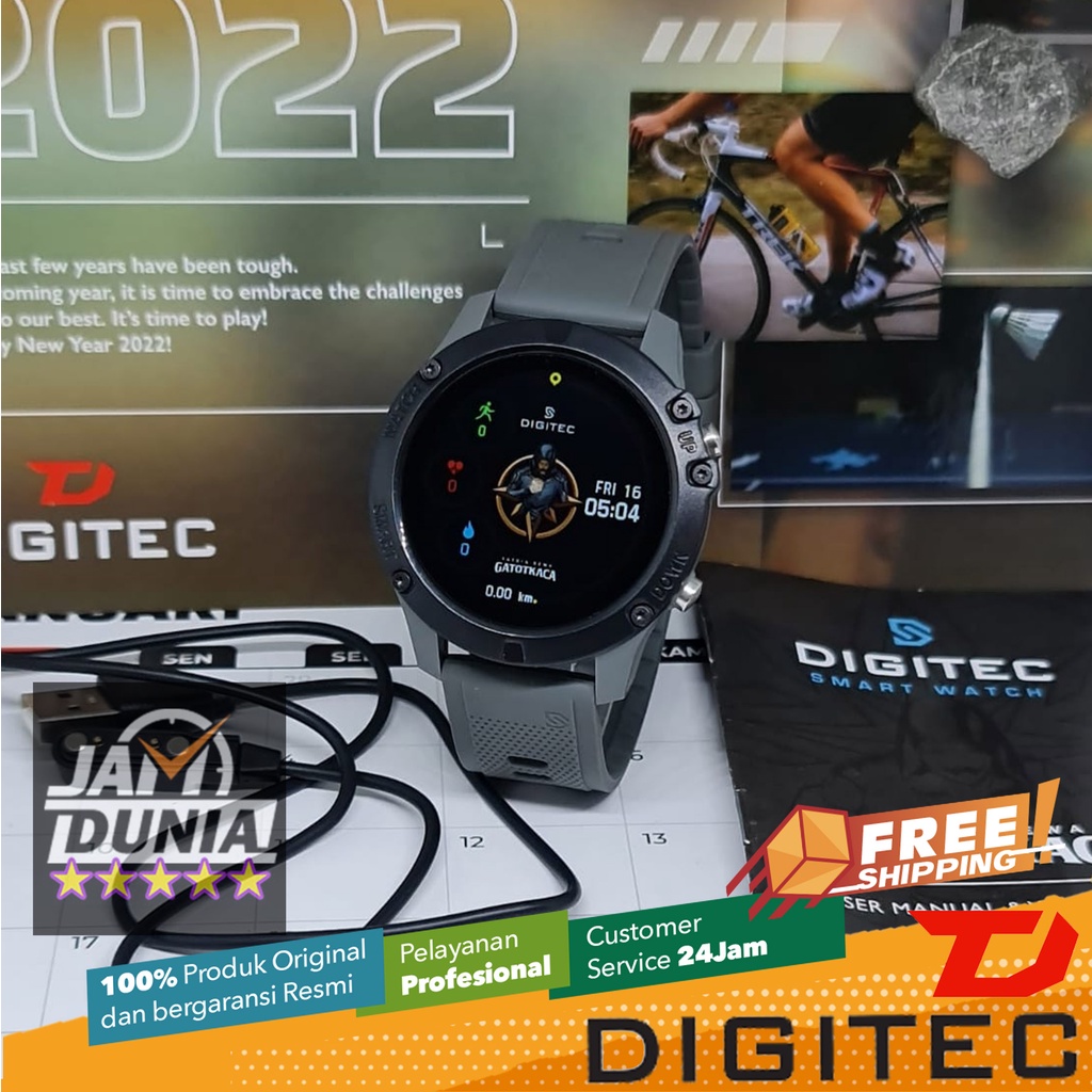 DIGITEC ORIGINAL - RS SMARTWATCH DIGITEC GATOT KACA GREY SMARTWATCH Jam Tangan Pria DIGITAL TR
