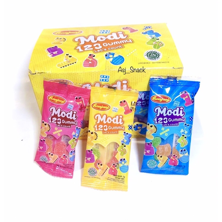 

Permen Jelly Aneka Rasa, Modi 123 Gummy Lets Count ( 30 pcs x 5g )