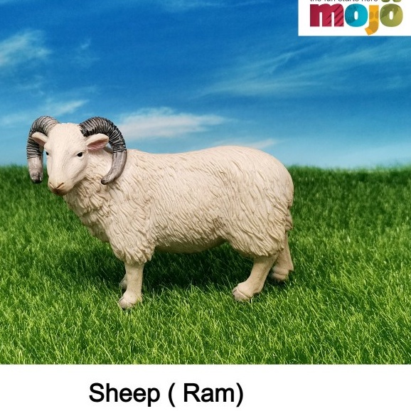 Sheep Ram Animal Figure / Miniatur Binatang Domba Jantan by MOJO