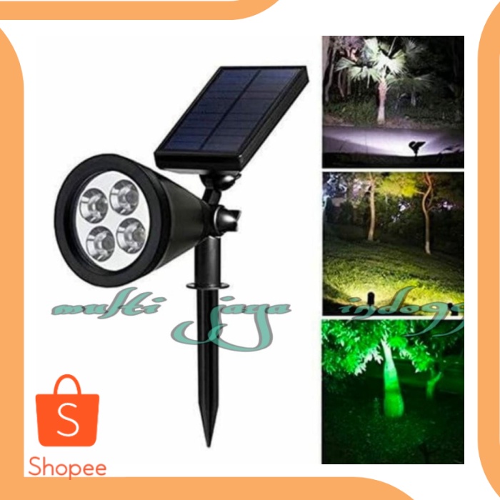 Jual Lampu Sorot Taman Solar Cell 4 Led Tenaga Surya Solar Panel 4 LED ...