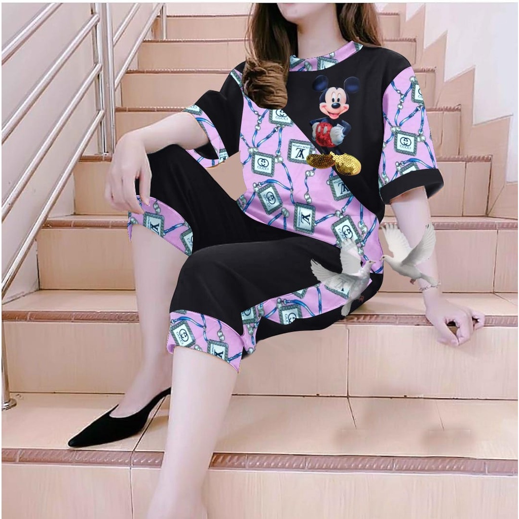 Setelan jumbo wanita Korea SET FHARA baju setelan oversize wanita stelan baju premium XXXL SETCEL BABYTERRY