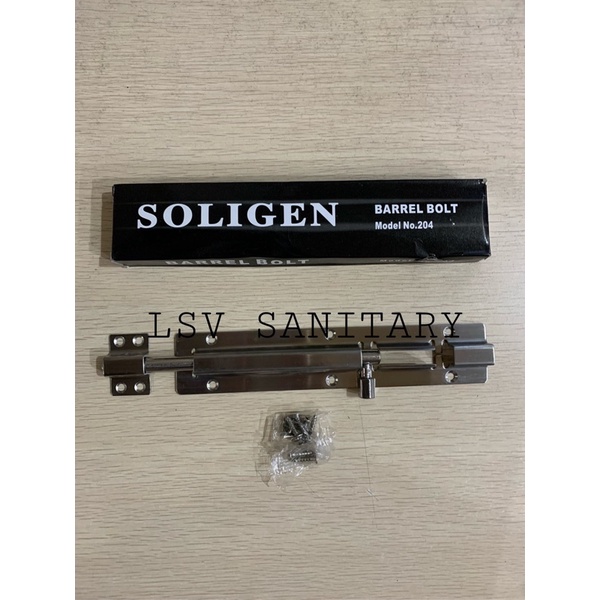 grendel slot soligen 8” grendel stainless steel soligen