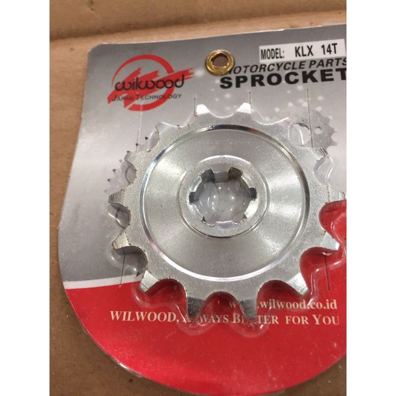 Gear depan KLX 150 d tracker 150 willwood