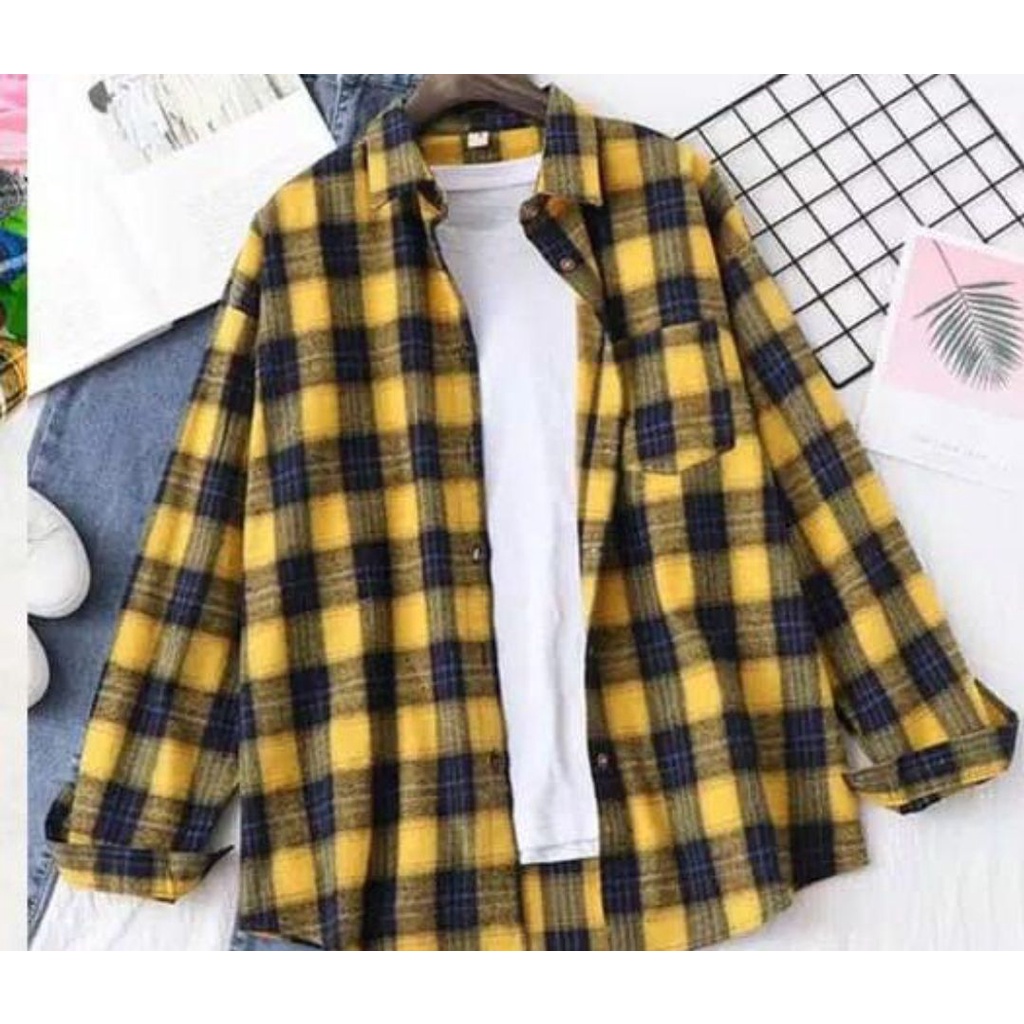 Kemeja Flanel Kekinian/ Kemeja kotak-kotak