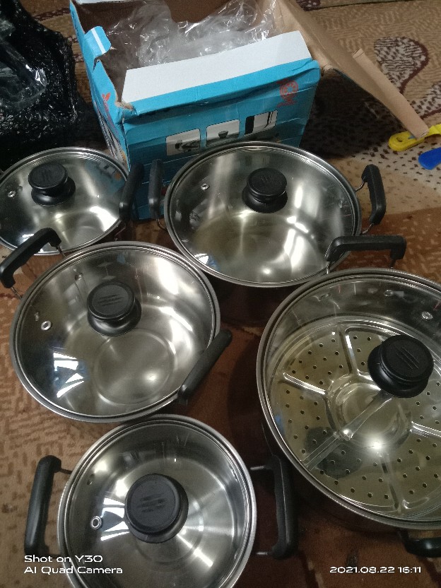 Panci Set / Panci Kukus Stemer Stainlees Set Lengkap