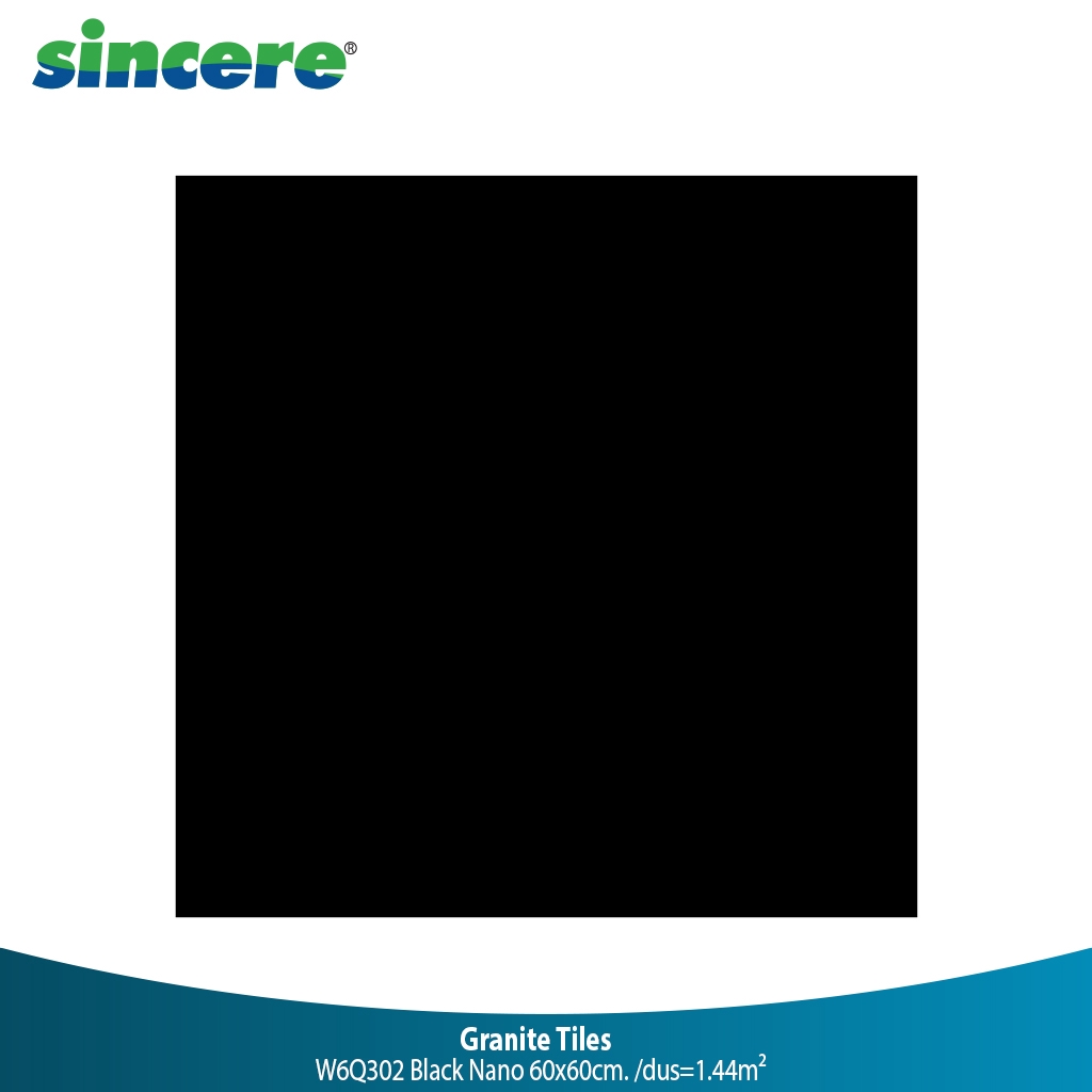  Keramik  Hitam  Polos  Sincere W6Q302 60X60  SUPER BLACK Best 