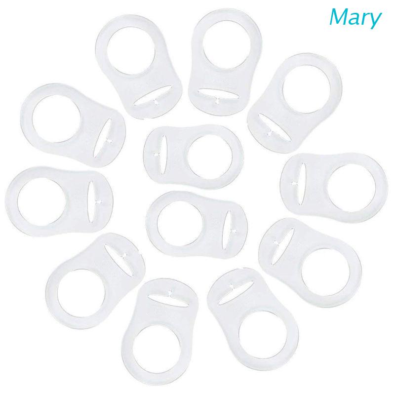 Mary 12Pcs / lot Ring Adapter Holder Dot Empeng Bayi Bahan Silikon Transparan