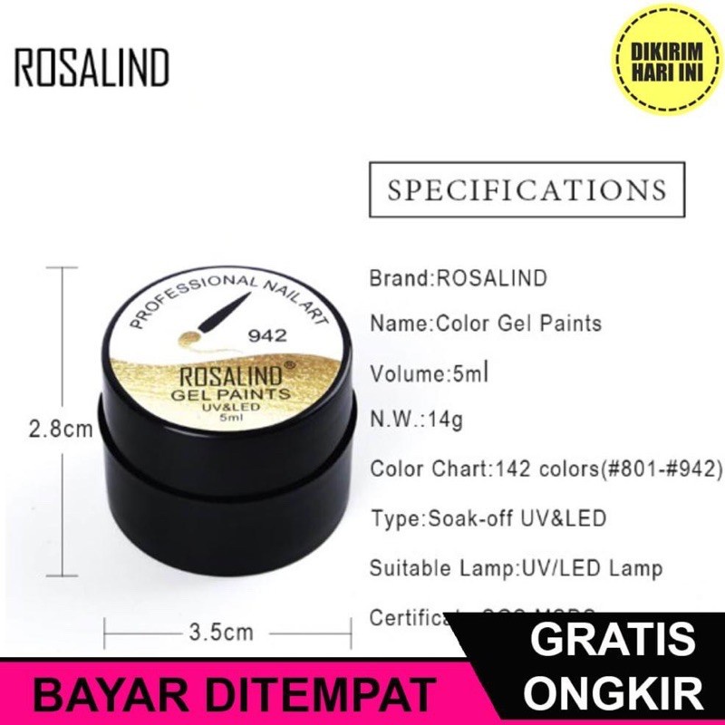 ROSALIND gel paints painting gel liner kutek gel gambar karakter kental pekat