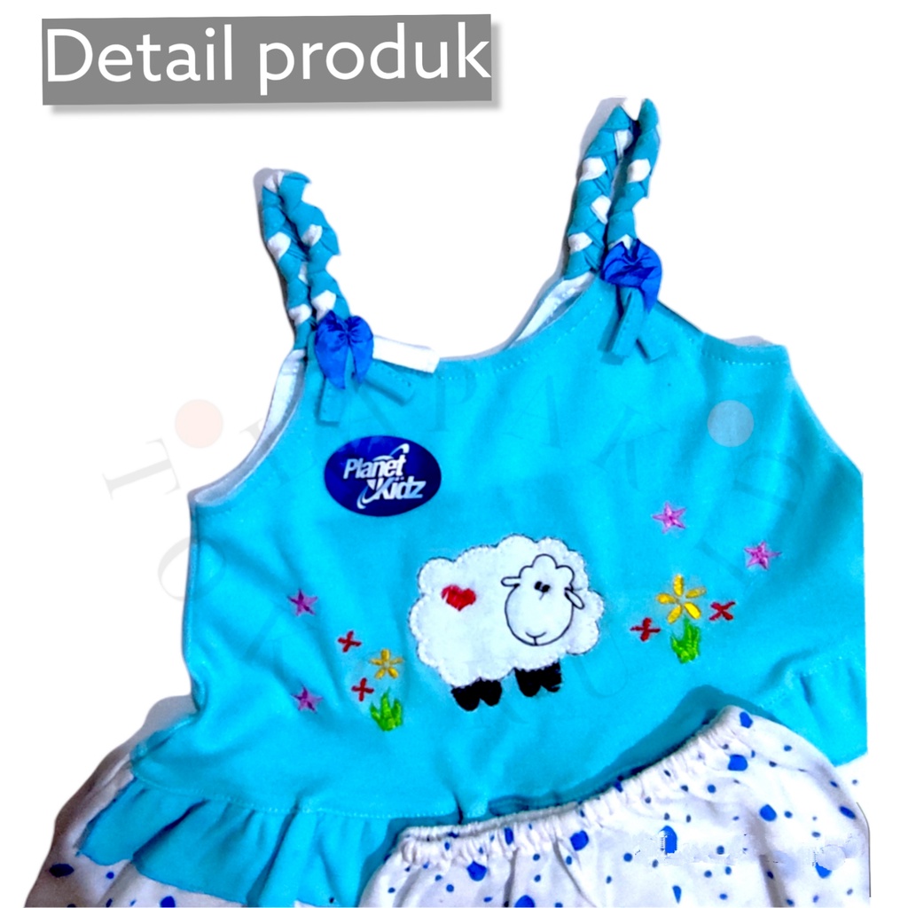 Setelan Baju Bayi Perempuan Yukensi + Celana Bayi (0-6 bulan) NEWBORN Dress Bayi Kutung One Set Dress Bayi 1 Set Baju Bayi Satu Set Dress Bayi