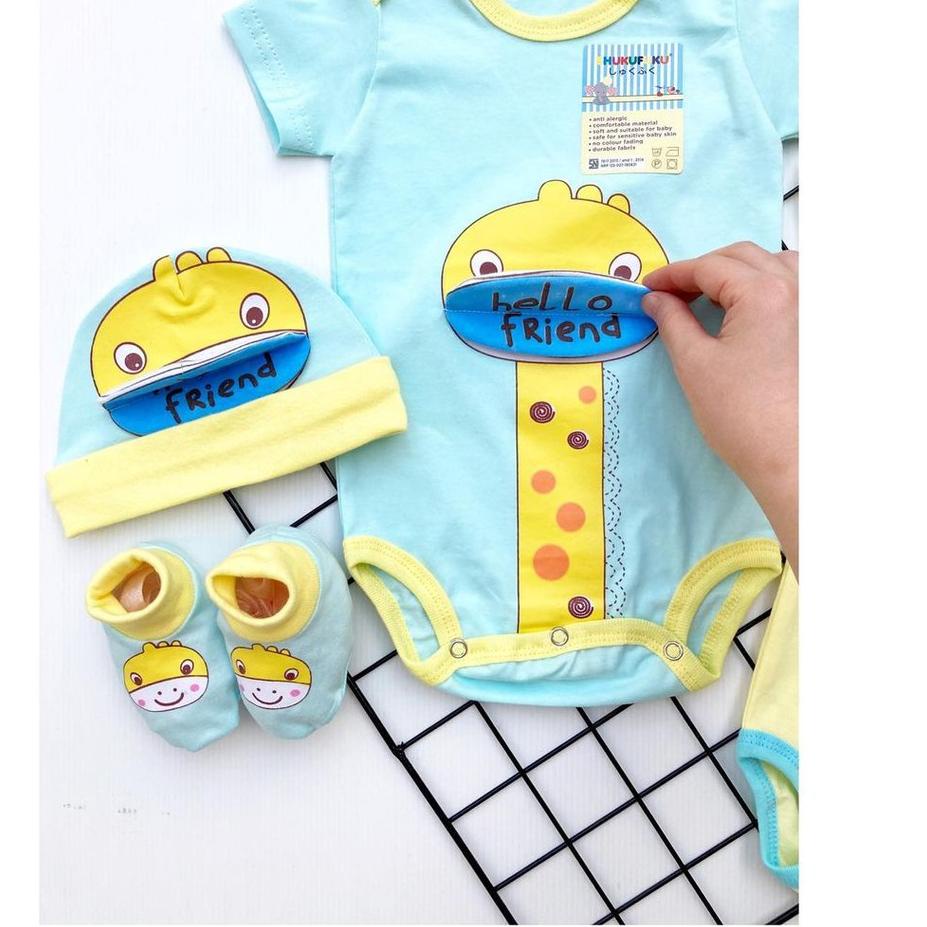 Big Sale.. Hampers Hello Giraffe Baju Jumper Topi Sepatu Giftset Kado Lahiran Hampers Anak Bayi Pere