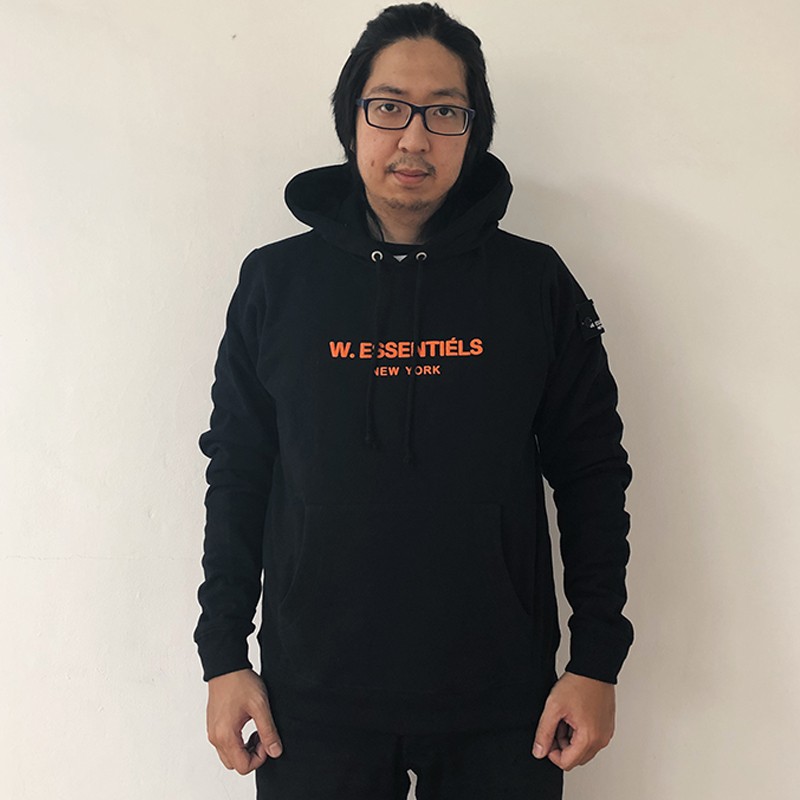 hoodie noir oversize