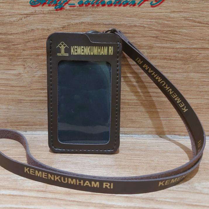 

New - Tempat Id Card Pengayoman Kumham Kulit Holder Id Card Kulit Kemenkumham Kalung
