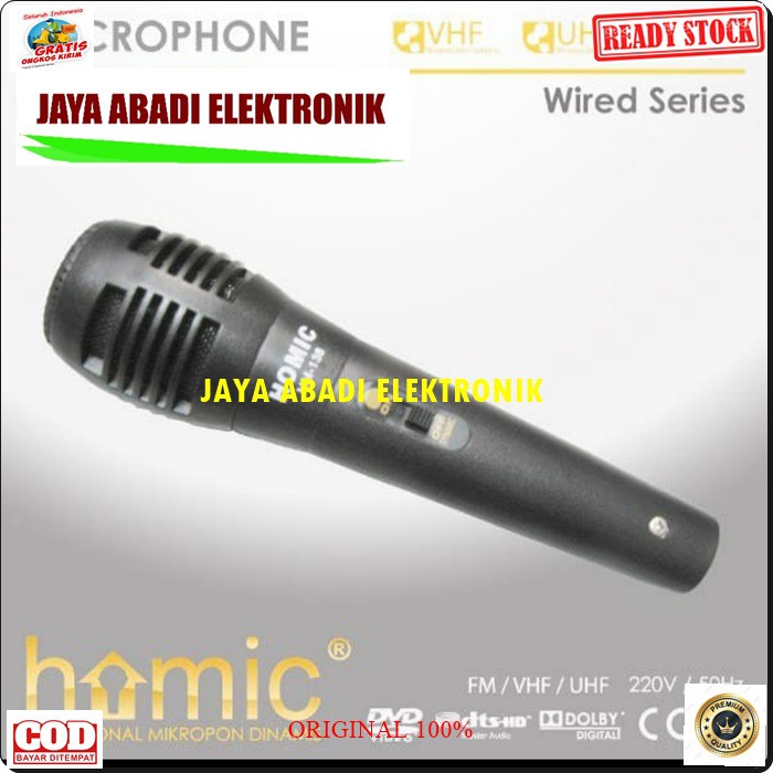 G514 HOMIC Mic kabel Mikropon Microphone MIK KARAOKE pro vocal vokal suara audio sistem professional panggung dj studio sound system cable G514  Mic Kabel FREE kabel Tidak menggunakan baterai  Mikrofon yang berfungsi menghasilkan suara menjadi ge