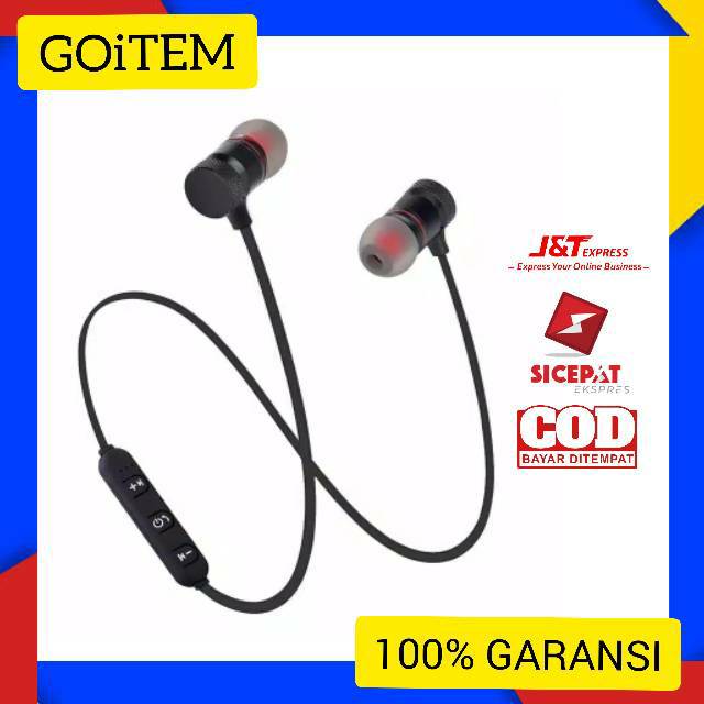 Headset bluetooth sport mega bass magnet